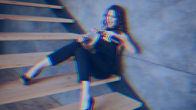 Image of woman getting drunk at company's holiday party