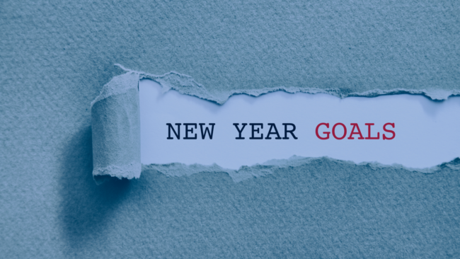 Image with new years goals typed