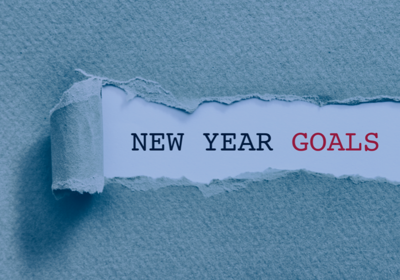 Image with new years goals typed